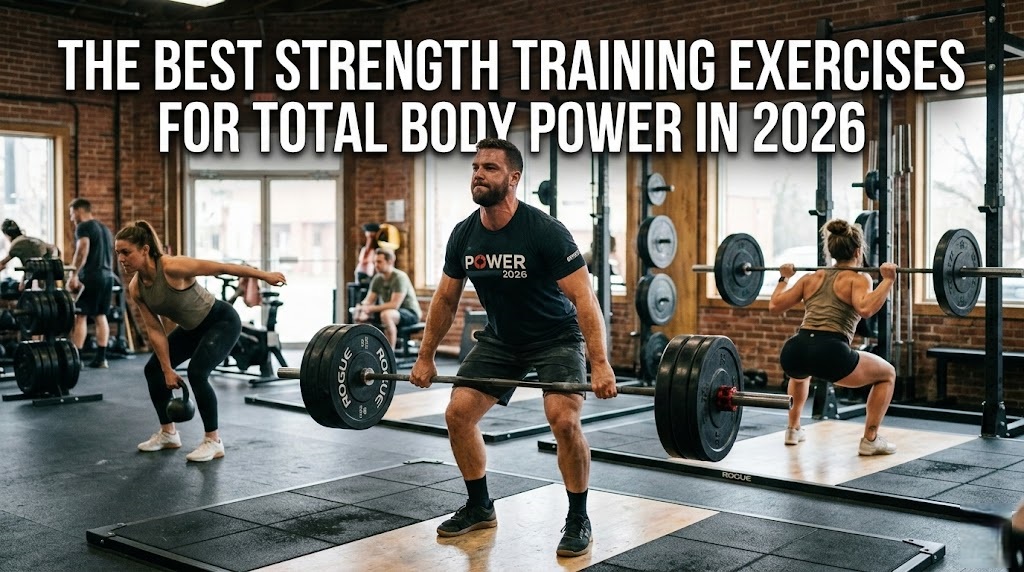 Barbell deadlift, squat, and bench press - the best strength exercises for total body power