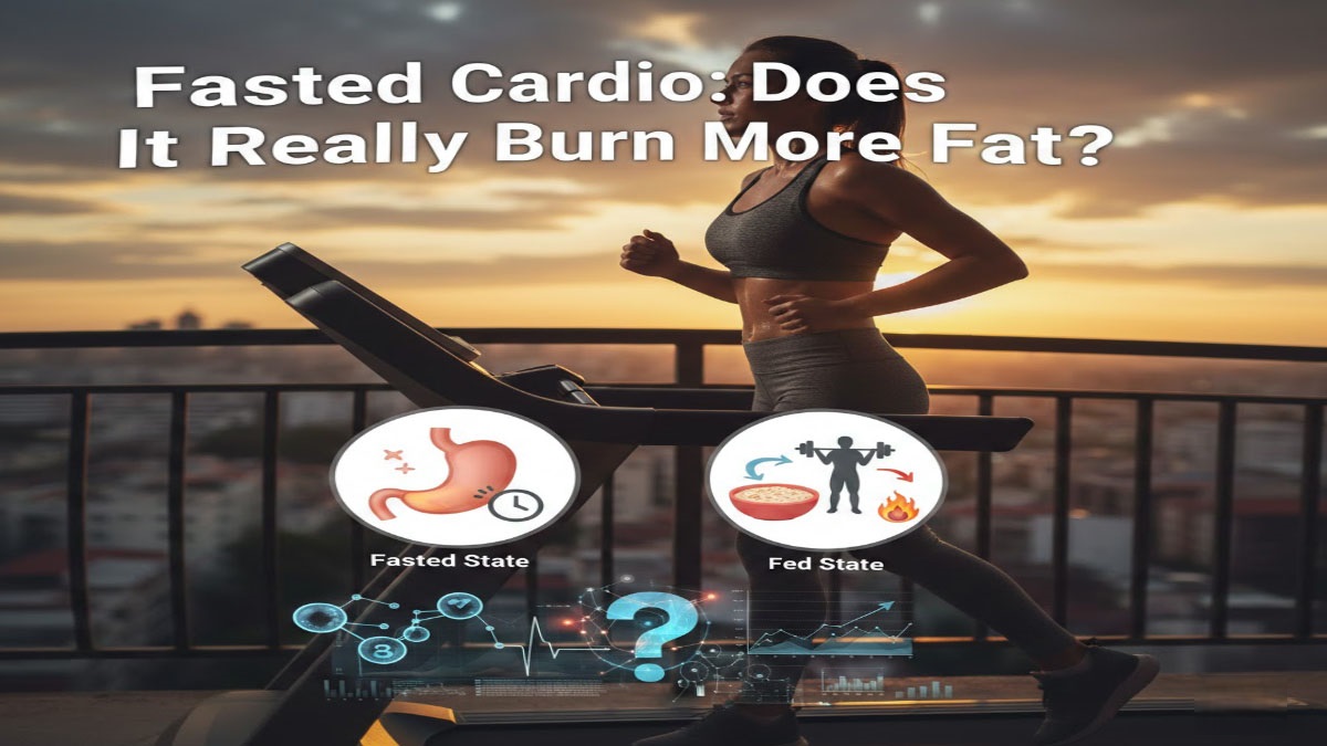 Person doing morning cardio on empty stomach - fasted cardio research