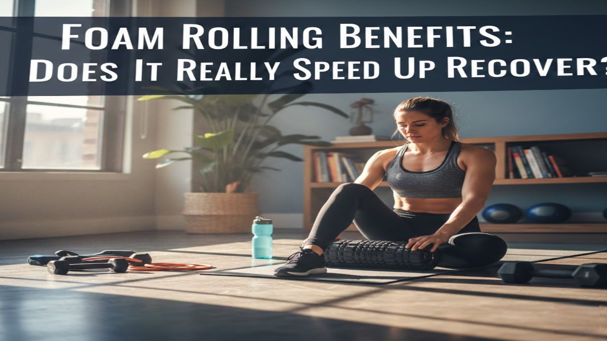 Person foam rolling legs - recovery technique