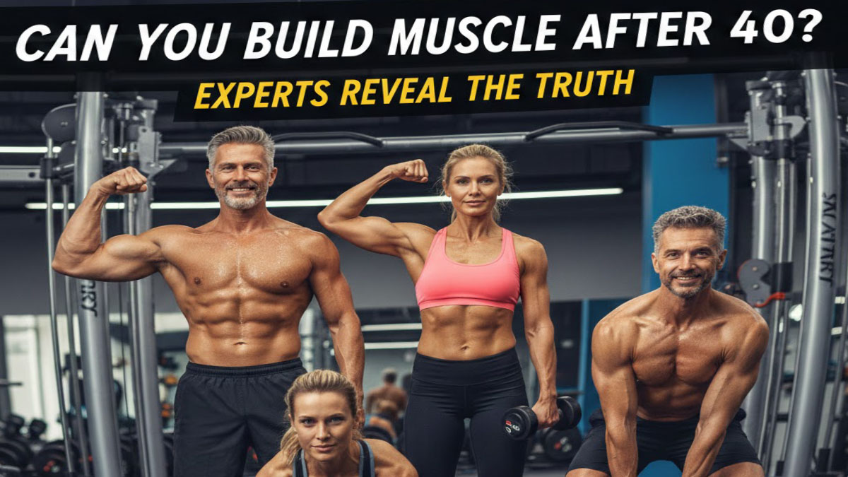 Active adults over 40 strength training in gym - proving muscle can be built at any age