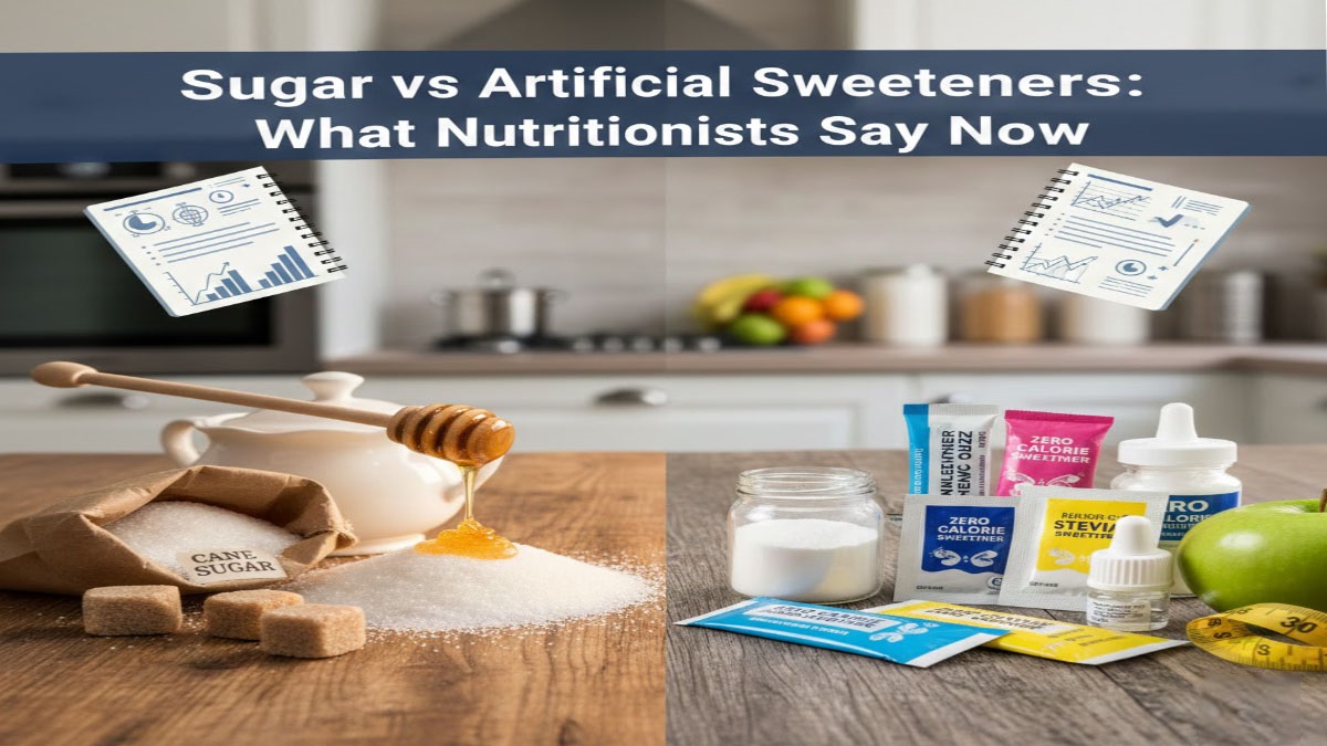 Sugar cubes vs artificial sweeteners packets - comparison for health
